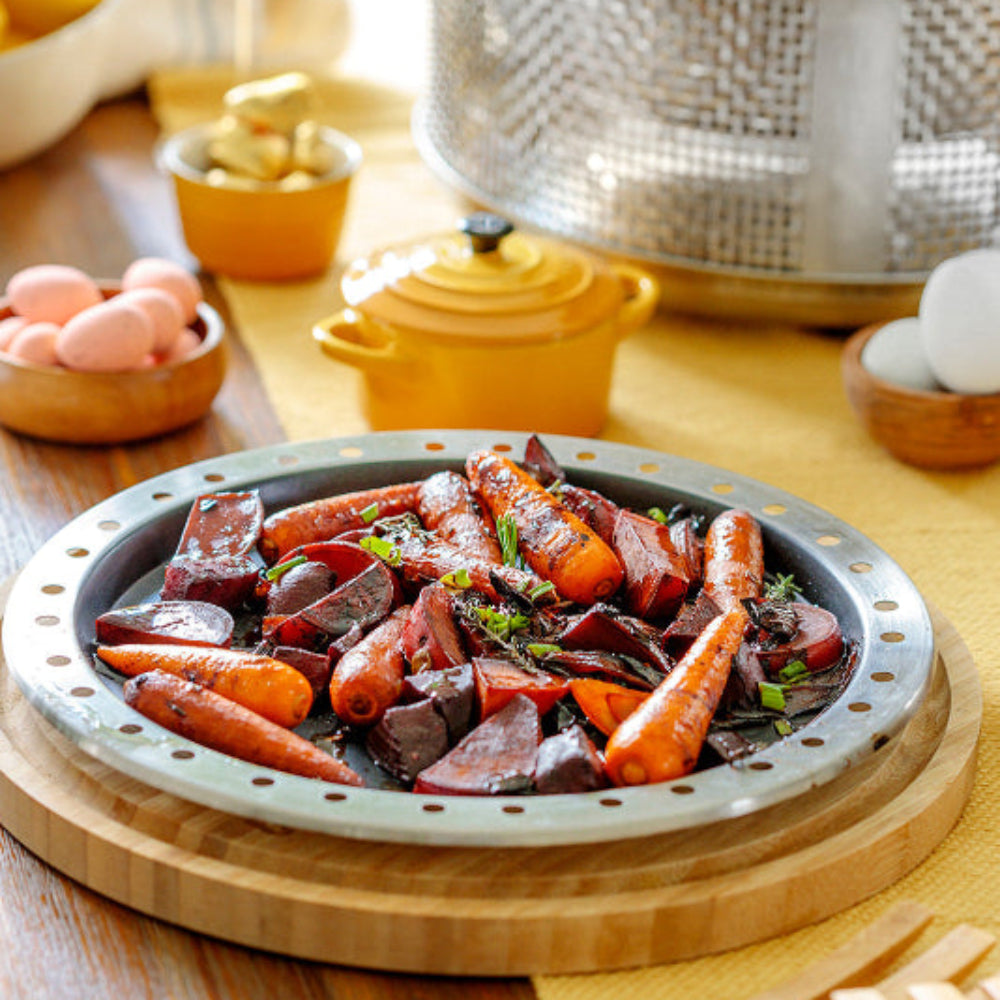 COBB Portable Cooker Frying Root Vegetables