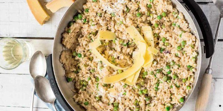 PEA AND GOAT CHEESE RISOTTO