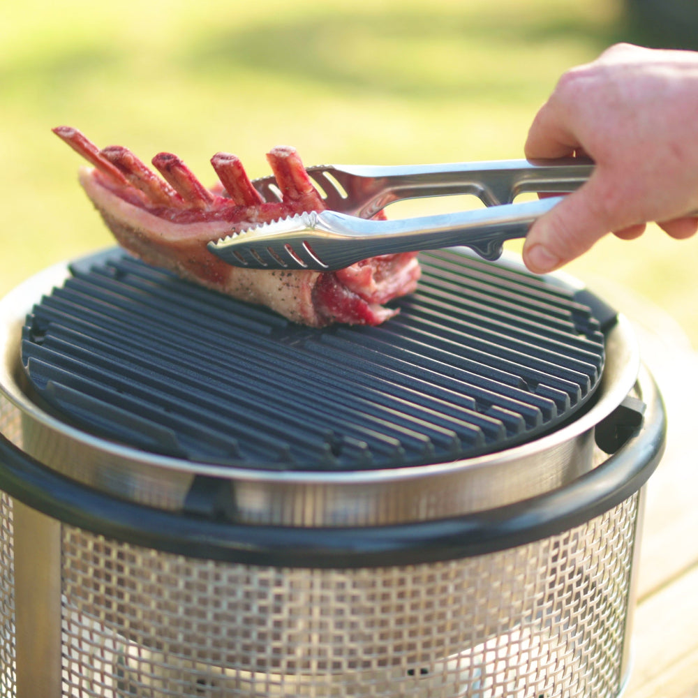 COBB Griddle cooking Lamb Rack