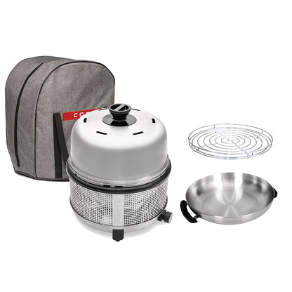 Set of 'COBB' camping cookware including a Dish, Rack, and carrying case on a white background